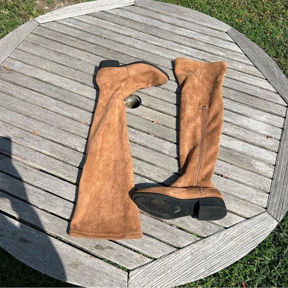 BAMBOO FAUX SUEDE KNEE HIGH BOOTS size 8 fall winter‎ trendy - Picture 1 of 8